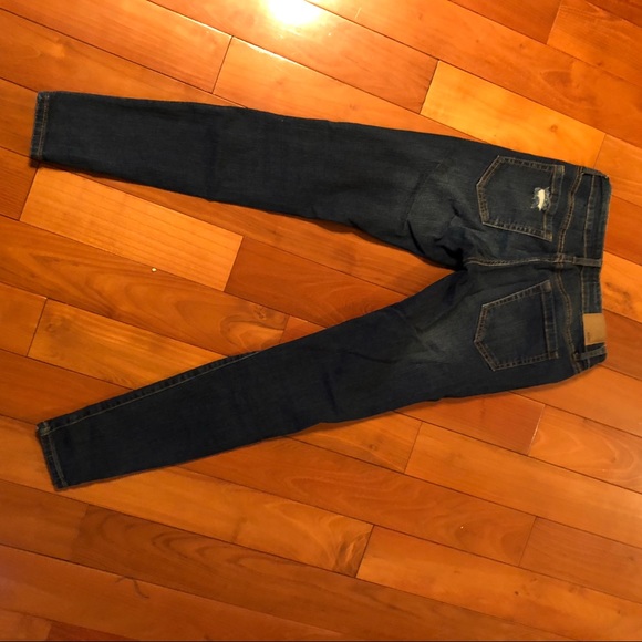 AERO Low rise jegging jeans distressed skinny dark stretch denim Sz 0 - Picture 2 of 5